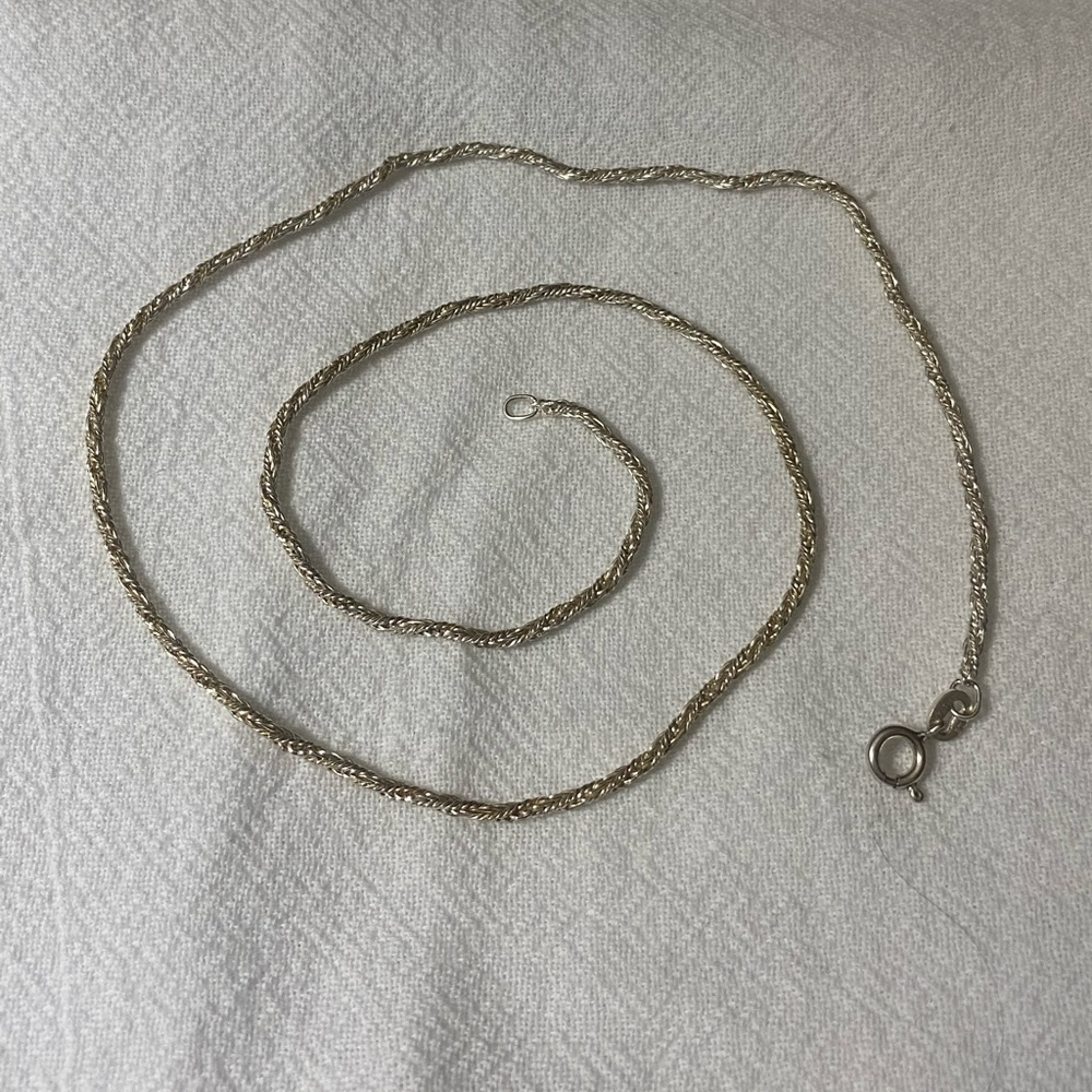Sterling Silver Twisted Rope Necklace